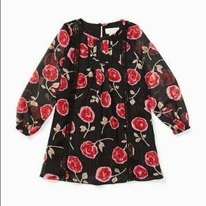 Kate Spade Toddler Girl Hazy Rose Metallic Chiffon Dress